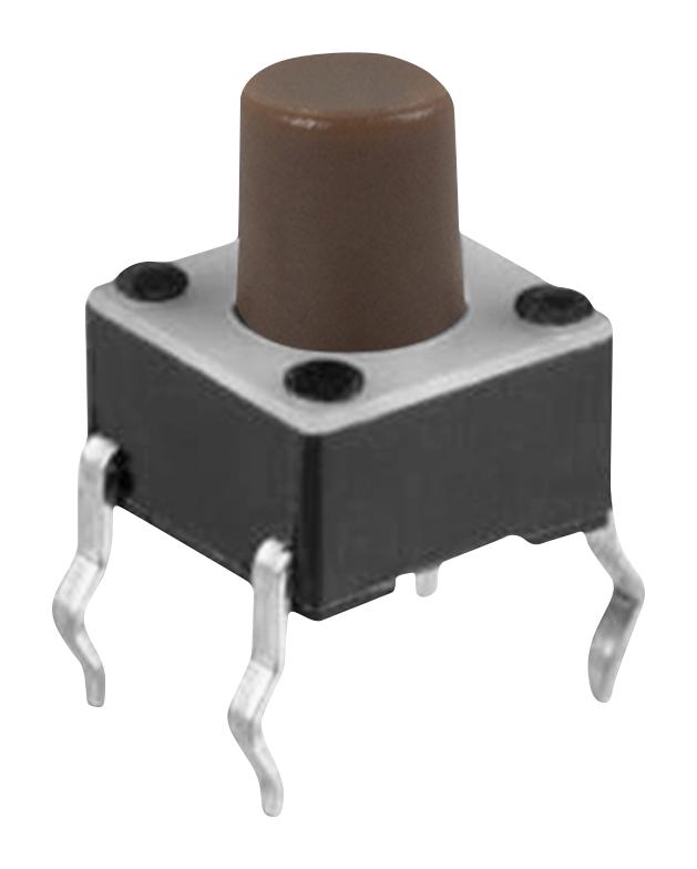 E-Switch Tl1105Ef100Q Tactile Switch, 0.05A, 12Vdc, Th, 100Gf