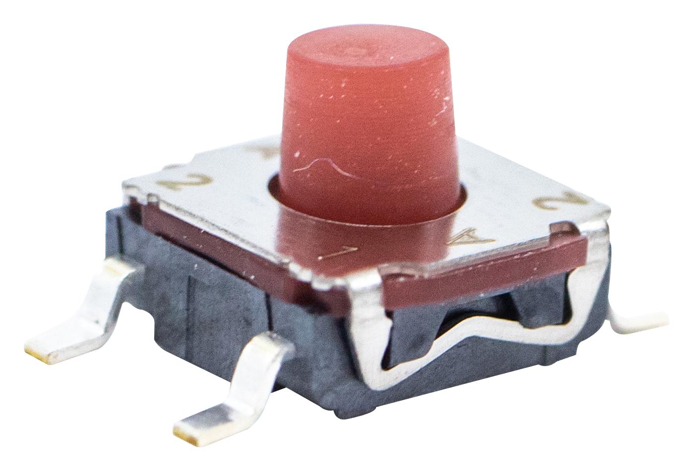 E-Switch Tl6150Bf160Qg Tactile Switch, 0.05A, 12Vdc, Smd, 160Gf