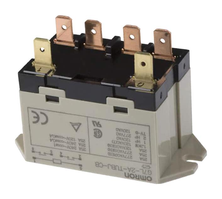 Omron/partner Stock G7L-2A-Tub-J-Cb-Ac50 Power Relay, Dpst-No, 50V, 25A, Bracket