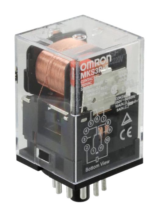 Omron/partner Stock Mks3P5Dc24 Power Relay, 3Pdt, 24Vdc, 10A, Socket