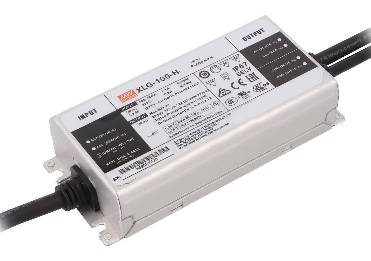 MEAN WELL Xlg-100-L-Da2 Led Driver, Constant Power, 100W