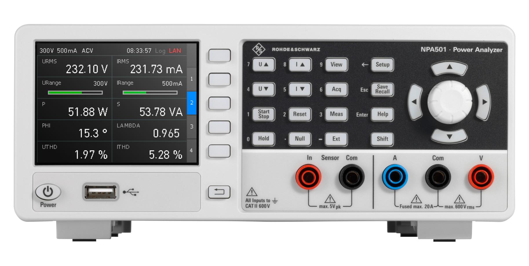 Rohde & Schwarz Npa501-G Power Analyzer, 2Ch, 100Khz, 100 To 230V