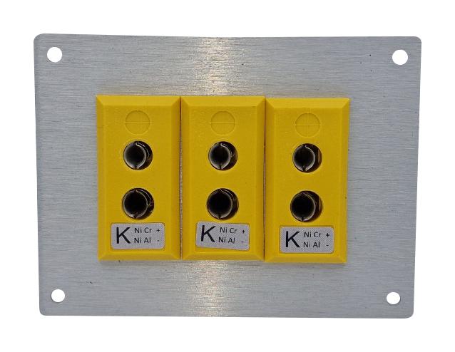 Labfacility As-K-Ff + Fsp-3 Thermocpl Connector, W/panel, Socket, K, 3Way