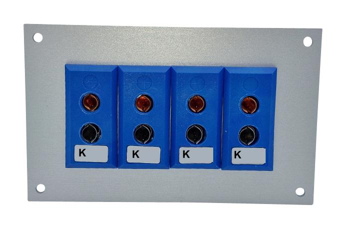 Labfacility Js-K-Ff + Fsp-4 Thermocpl Connector, W/panel, Socket, K, 4Way