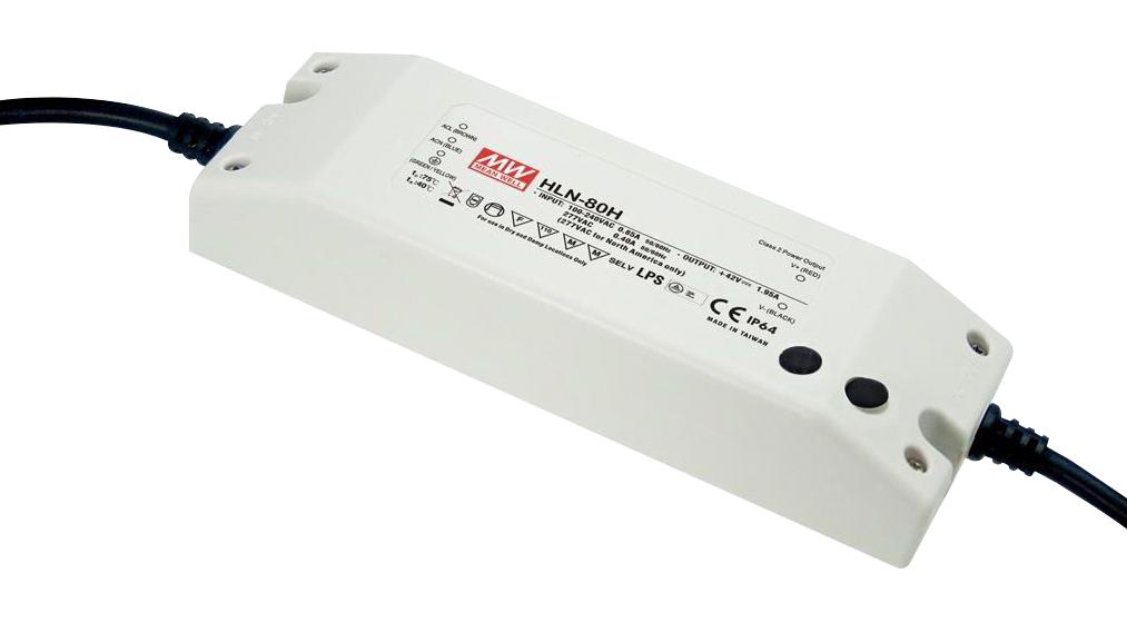 MEAN WELL Hln-80H-12A Led Driver, Constant Current/volt, 60W