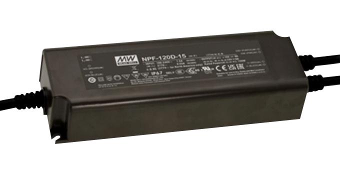 MEAN WELL Npf-120D-15 Led Driver, Constant Current, 15V, 120W