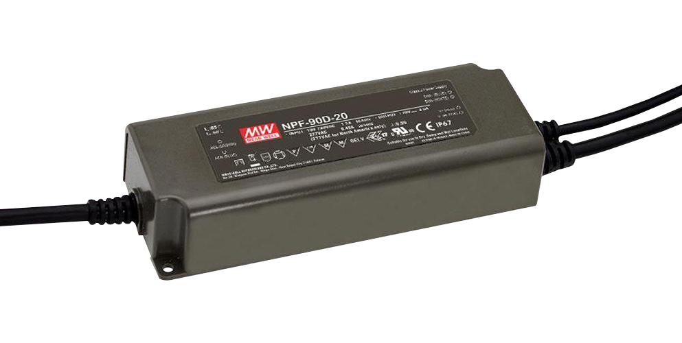 MEAN WELL Npf-90D-20 Led Driver, Constant Current, 90W