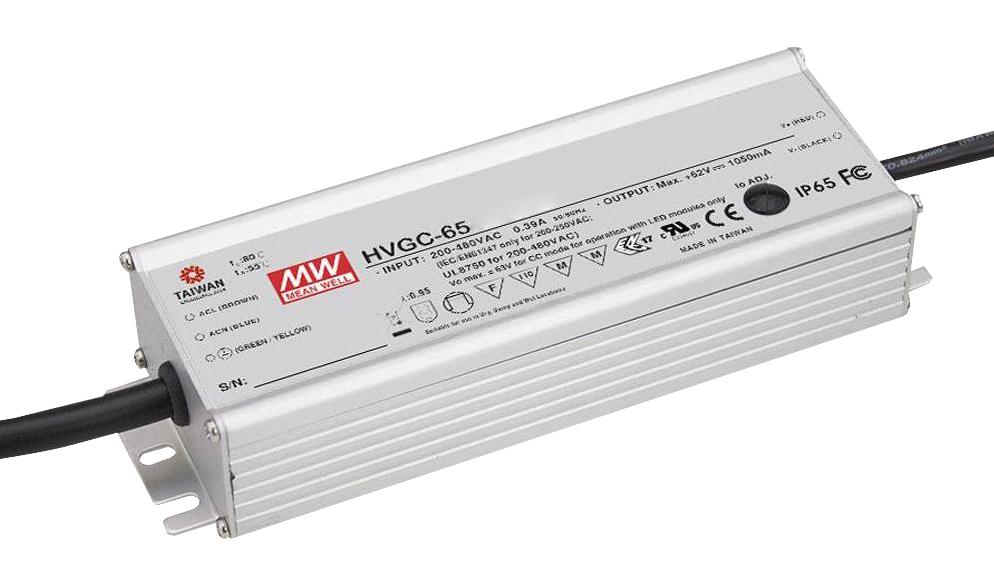 MEAN WELL Hvgc-65-1050B Led Driver, Constant Current, 65.1W