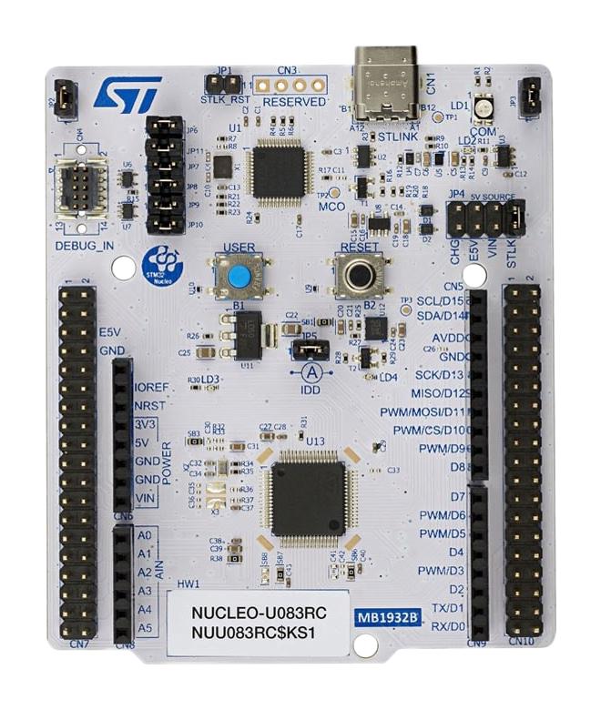 STMicroelectronics Nucleo-U083Rc Dev Board, 32Bit, ARM Cortex-M0+