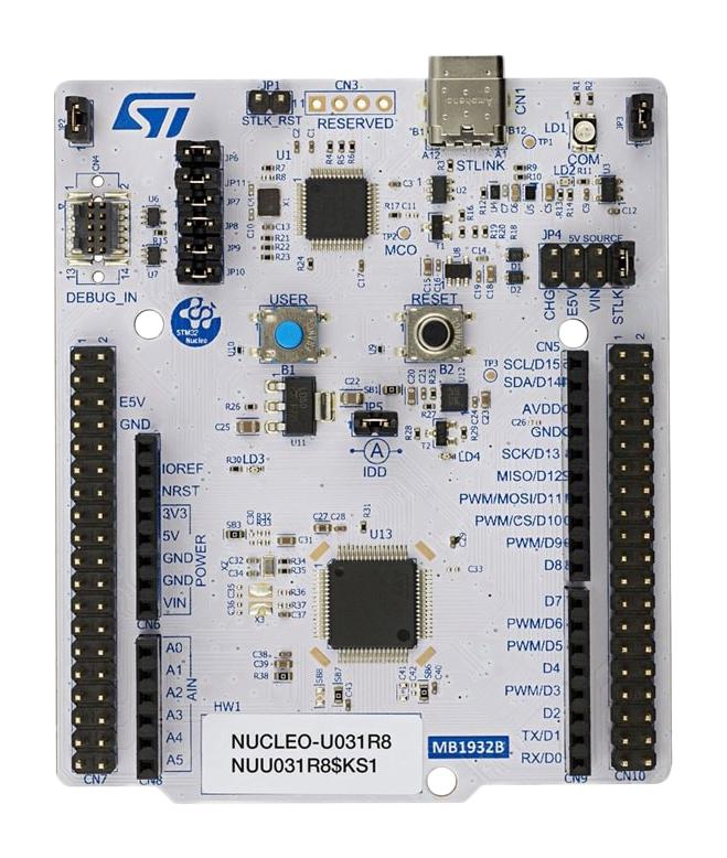 STMicroelectronics Nucleo-U031R8 Dev Board, 32Bit, ARM Cortex-M0+