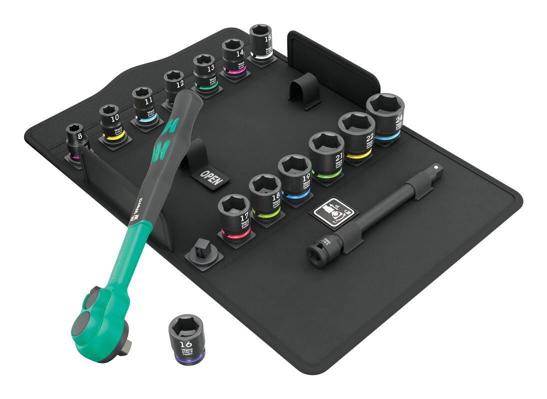 Wera 05005530001 Impaktor Socket Set, 3/8 Drive, 16Pc