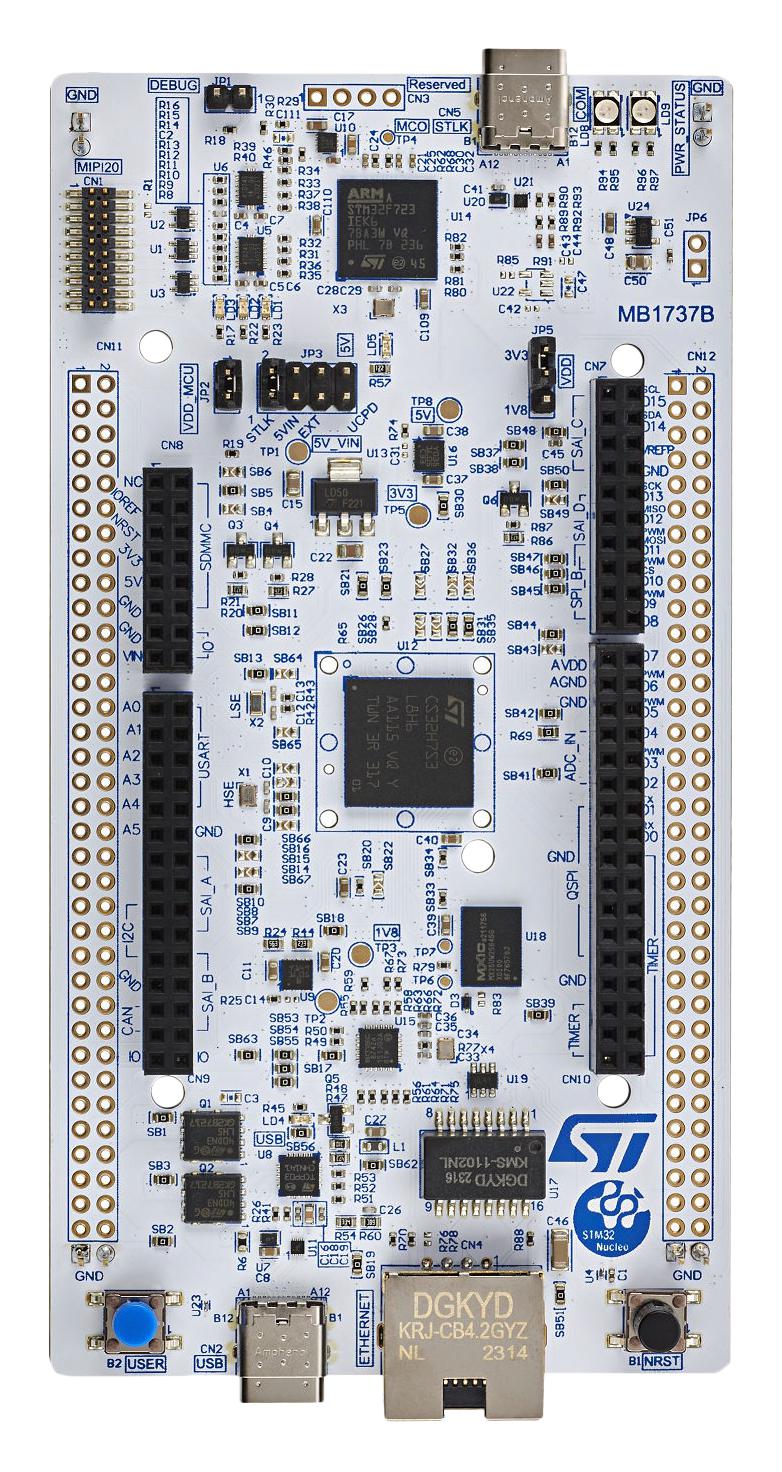 STMicroelectronics Nucleo-H7S3L8 Nucleo-144 Board, 32Bit, ARM Cortex-M7F