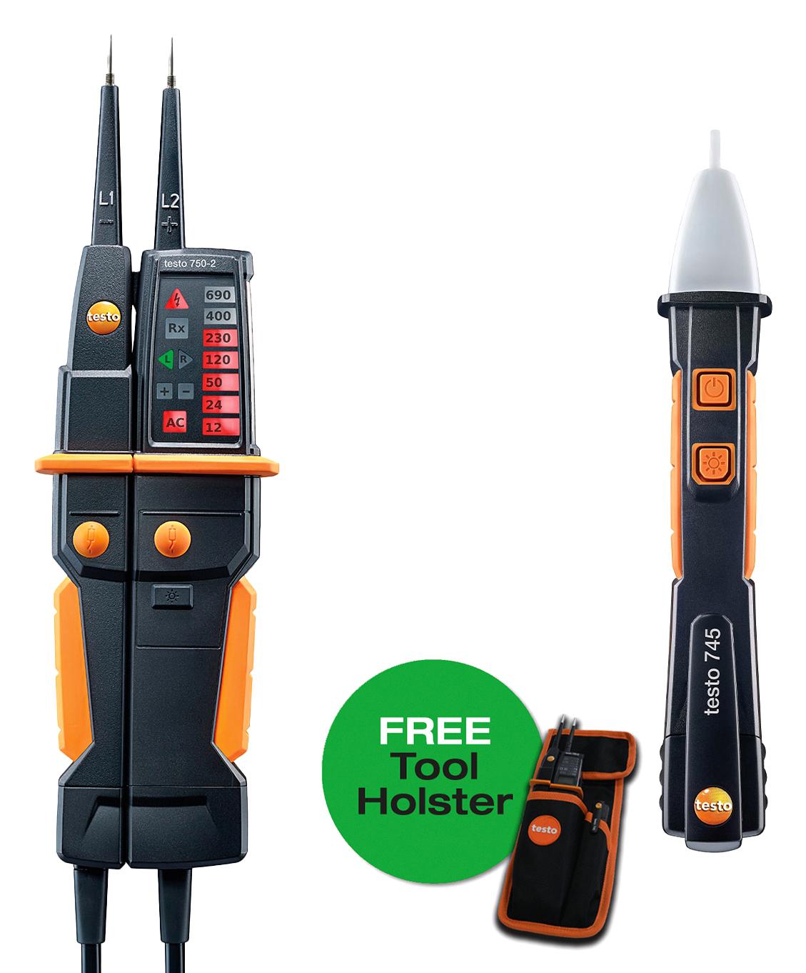 Testo 300590745002 Voltage Tester Kit, Contact/non-Contact