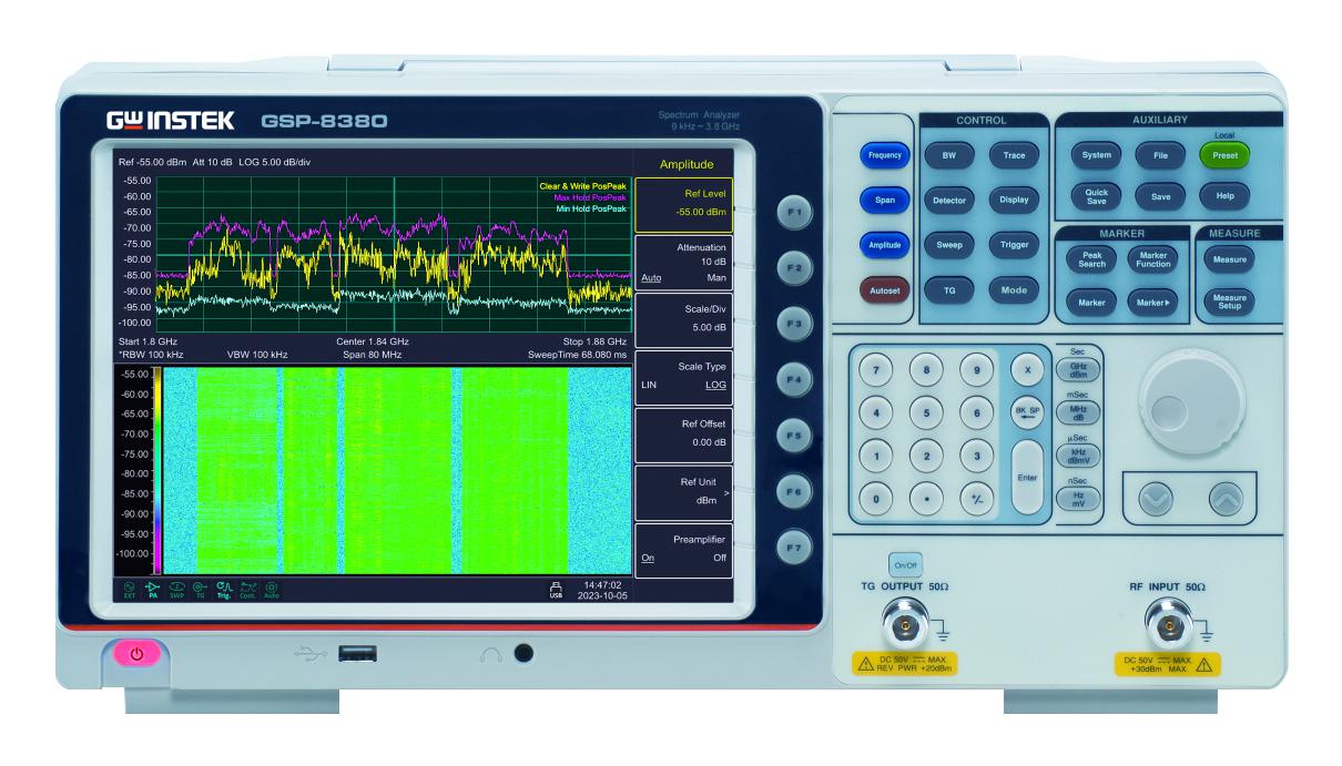 Gw Instek Gsp-8380 Spectrum Analyser, Bench, 9Khz To 3.8Ghz