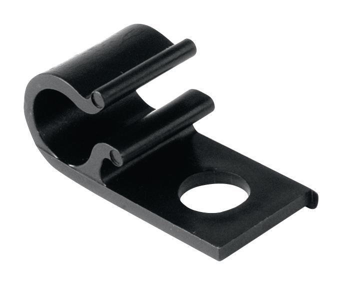 HellermannTyton 8D10.ab6P Cable Clip, Screw Mount, Blk, 10mm