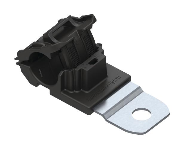 HellermannTyton Rcb180Sm8Ss Cable Clip, Stud Mount, Blk, 19.5mm