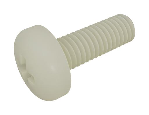 TR Fastenings Rp0000380821 Screw, Pan Head, M6X1, 25mm, Nylon 6.6