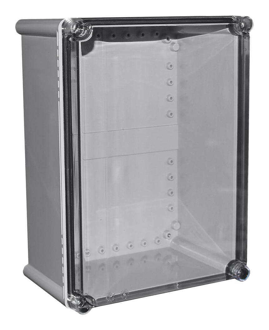 CamdenBoss Chdx7-324C Enclosure, Heavy Duty, Abs, Grey/clear