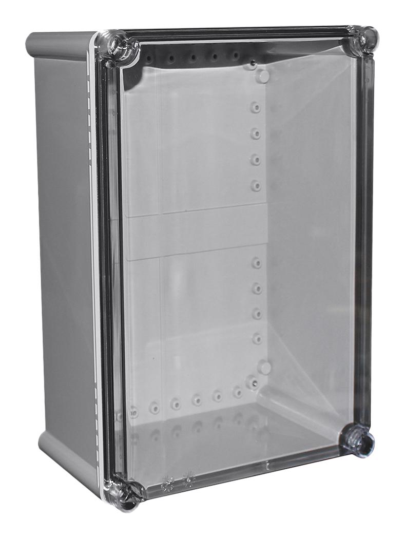 CamdenBoss Chdx7-332C Enclosure, Heavy Duty, Abs, Grey/clear