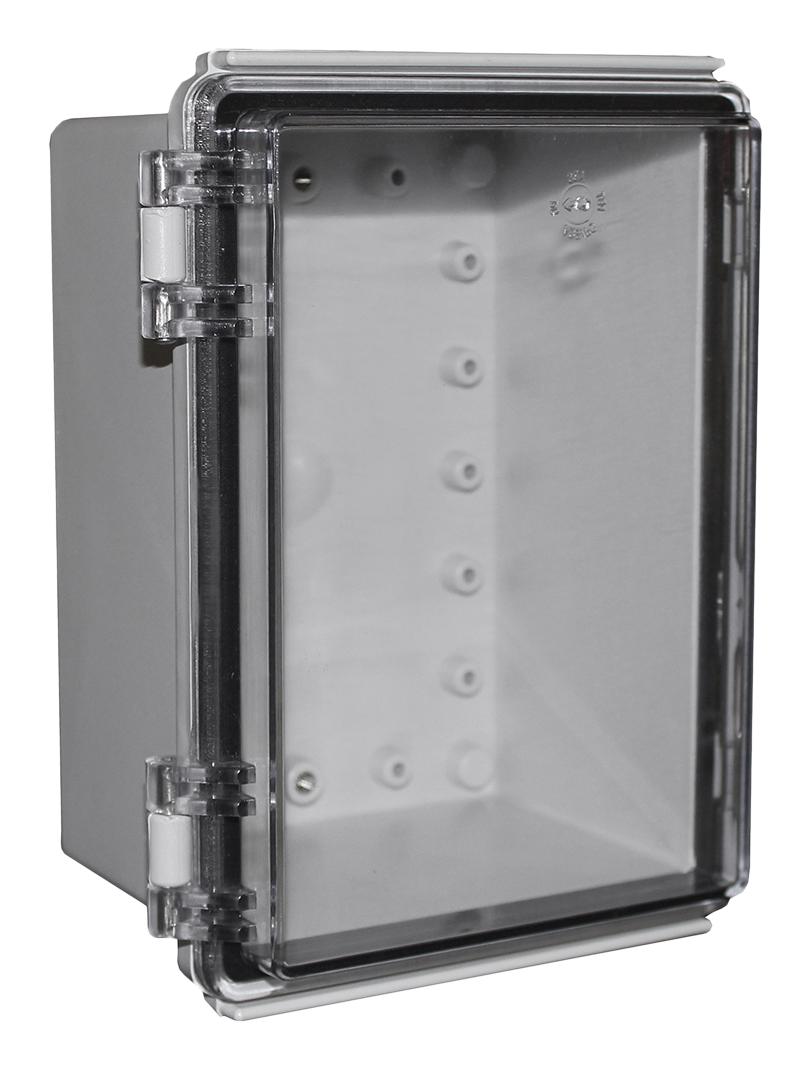 CamdenBoss Chdx8-324C Enclosure, Heavy Duty, Abs, Grey/clear