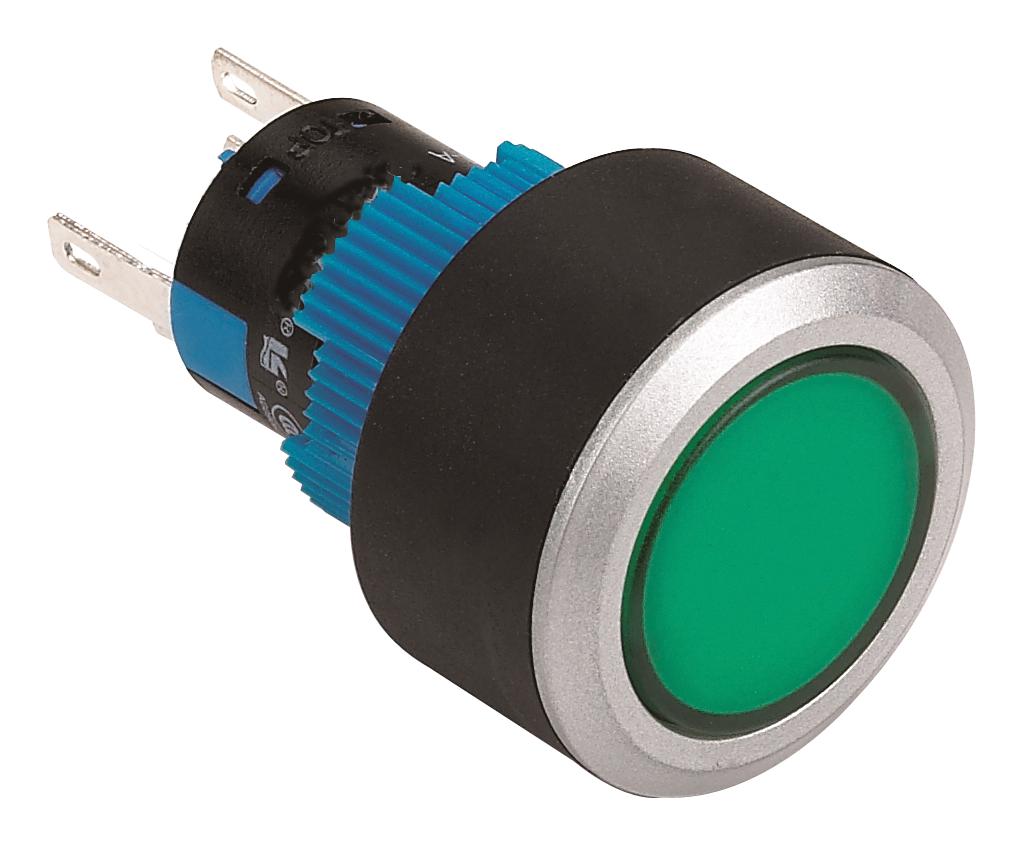 Multicomp Pro Mpab-Pb-1072 Led Panel Indicator, Green, 22mm, 12V