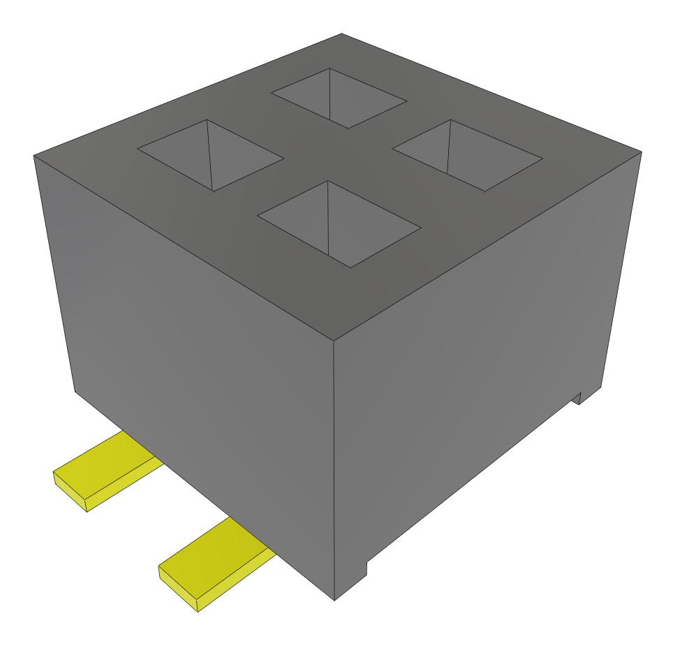 Samtec Clp-102-02-G-D-Be-Fr Connector, Rcpt, 4Pos, 2Row, 1.27mm