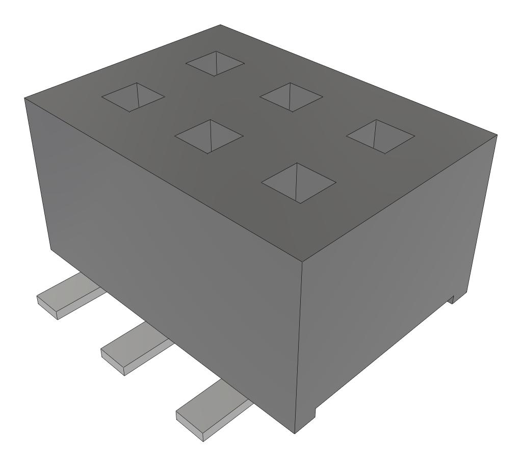 Samtec Clp-103-02-F-D-A-Fr Connector, Rcpt, 6Pos, 2Row, 1.27mm