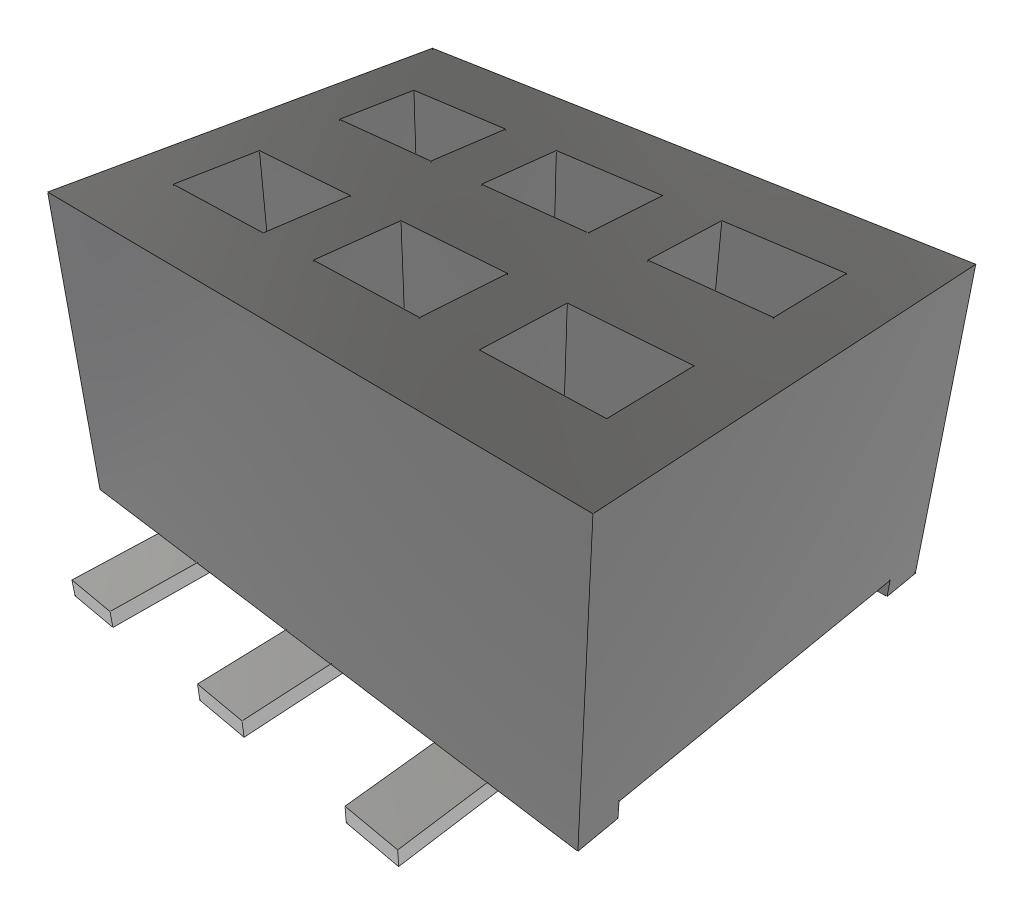 Samtec Clp-103-02-L-D-Be-A-Fr Connector, Rcpt, 6Pos, 2Row, 1.27mm