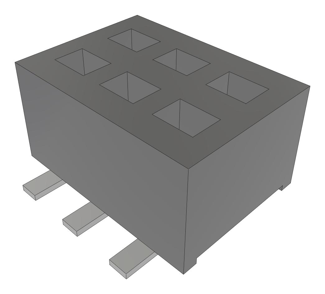 Samtec Clp-103-02-L-D-Be-Fr Connector, Rcpt, 6Pos, 2Row, 1.27mm