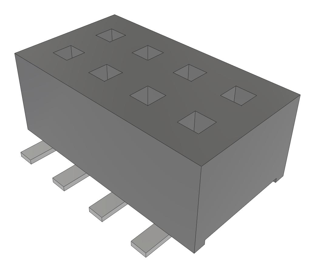 Samtec Clp-104-02-F-D-Fr Connector, Rcpt, 8Pos, 2Row, 1.27mm