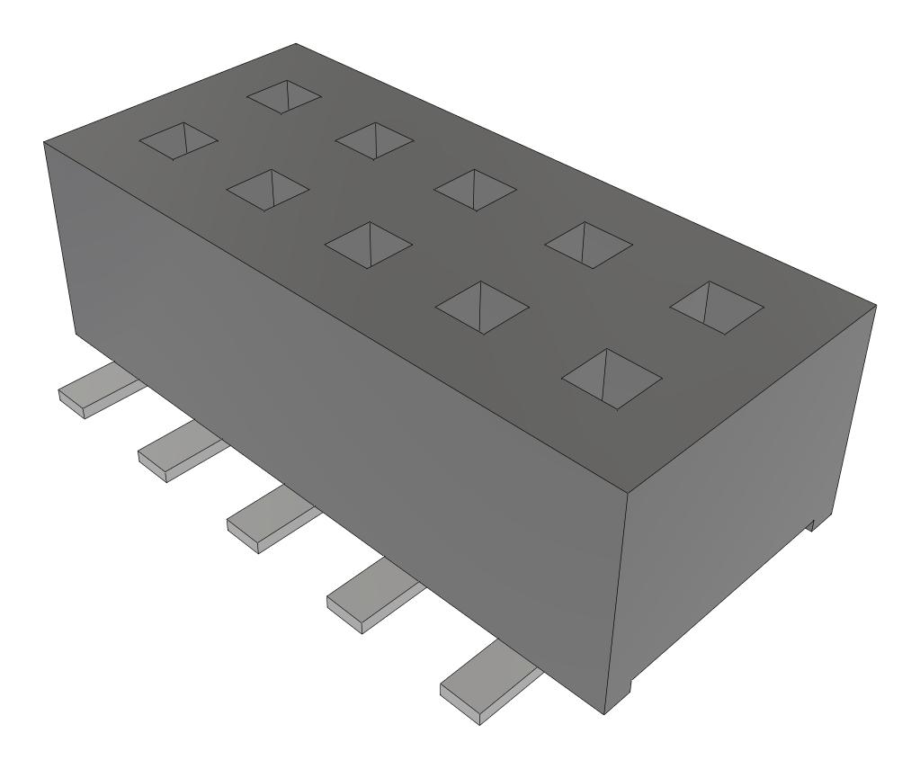 Samtec Clp-105-02-L-D-Fr Connector, Rcpt, 10Pos, 2Row, 1.27mm