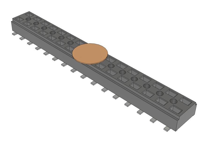 Samtec Clt-116-02-S-D-Be-K-Fr Connector, Rcpt, 32Pos, 2Row, 2mm