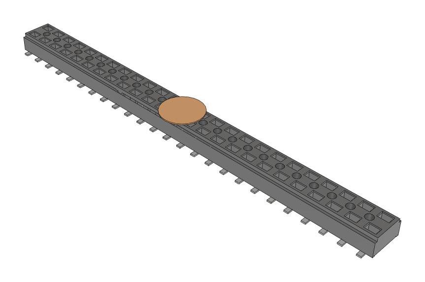 Samtec Clt-125-02-F-D-Be-A-K-Fr Connector, Rcpt, 50Pos, 2Row, 2mm