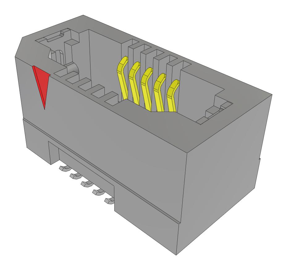 Samtec Erf8-005-05.0-L-Dv-L-Fr Mezzanine Connector, Rcpt, 10P, 2Row, 0.8mm