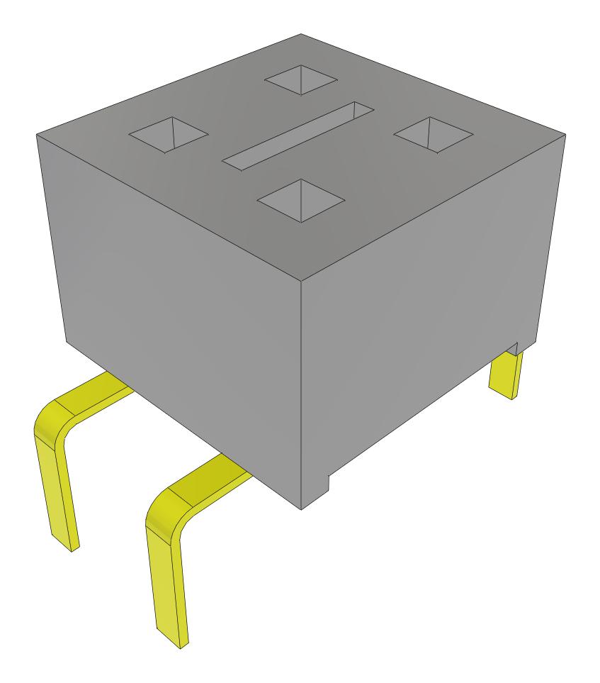 Samtec Hle-102-02-G-Dv-Pe-Be-Fr Connector, Rcpt, 4Pos, 2Row, 2.54mm