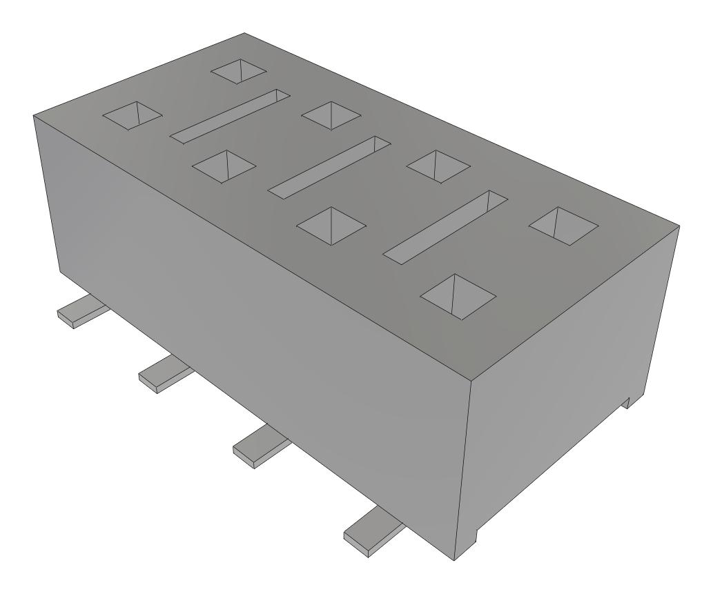 Samtec Hle-104-02-L-Dv-Be-Fr Connector, Rcpt, 8Pos, 2Row, 2.54mm