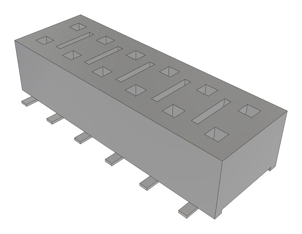 Samtec Hle-106-02-F-Dv-A-Fr Connector, Rcpt, 12Pos, 2Row, 2.54mm