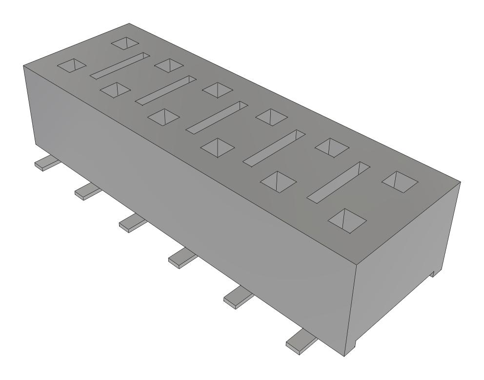 Samtec Hle-106-02-F-Dv-Fr Connector, Rcpt, 12Pos, 2Row, 2.54mm