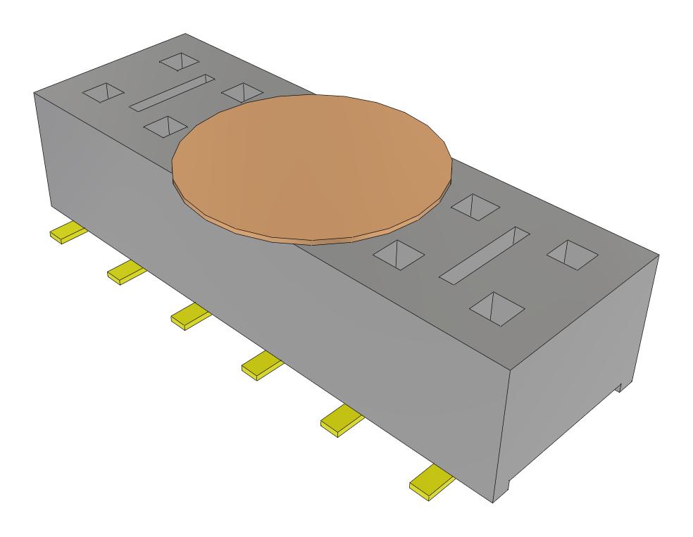 Samtec Hle-106-02-G-Dv-Be-A-K-Fr Connector, Rcpt, 12Pos, 2Row, 2.54mm