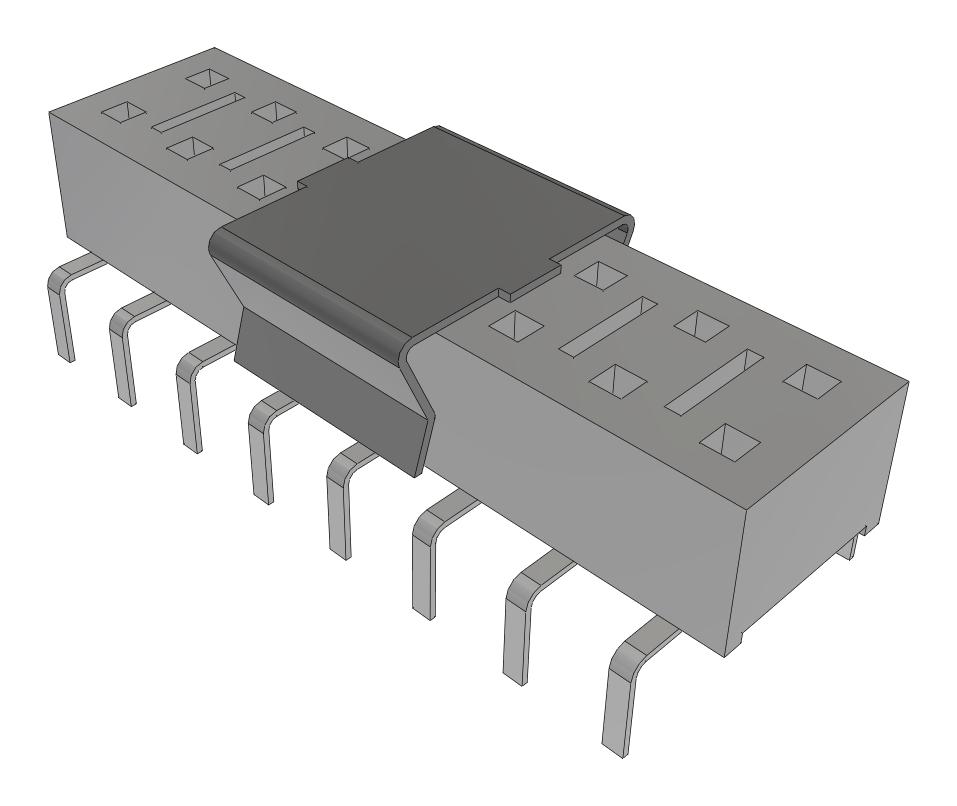 Samtec Hle-108-02-F-Dv-Pe-Be-P-Fr Connector, Rcpt, 16Pos, 2Row, 2.54mm