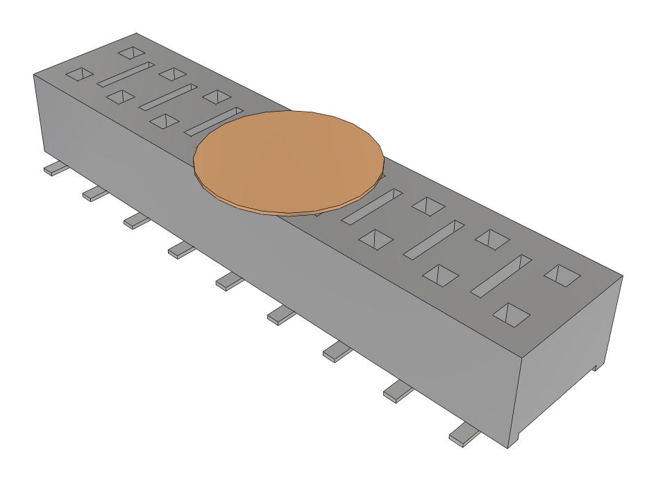 Samtec Hle-109-02-F-Dv-Lc-K-Fr Connector, Rcpt, 18Pos, 2Row, 2.54mm