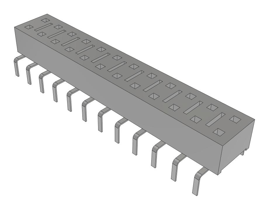 Samtec Hle-112-02-L-Dv-Pe-Be-Fr Connector, Rcpt, 24Pos, 2Row, 2.54mm