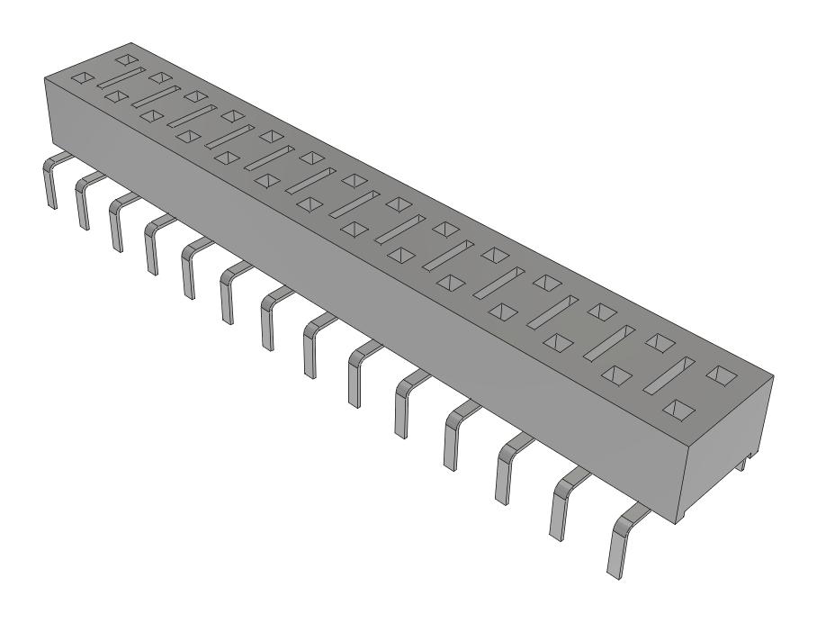 Samtec Hle-114-02-L-Dv-Pe-Fr Connector, Rcpt, 28Pos, 2Row, 2.54mm