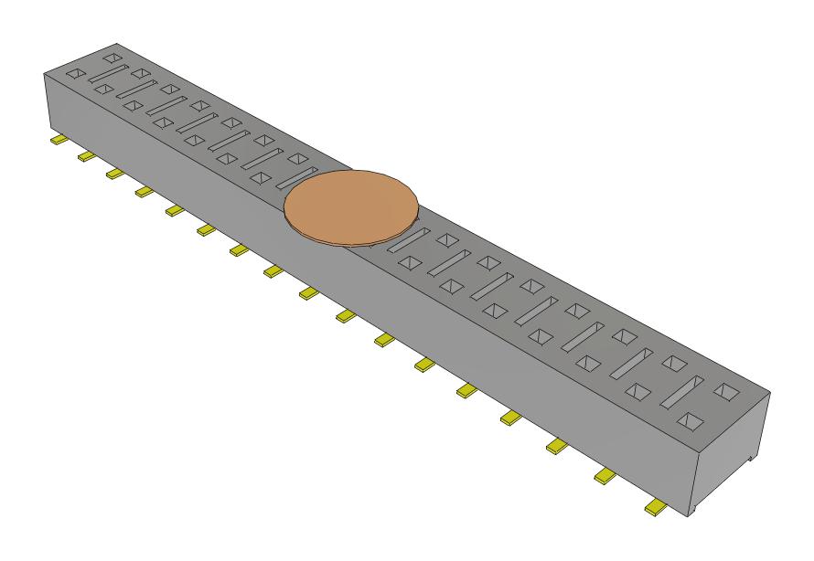 Samtec Hle-117-02-G-Dv-A-K-Fr Connector, Rcpt, 34Pos, 2Row, 2.54mm