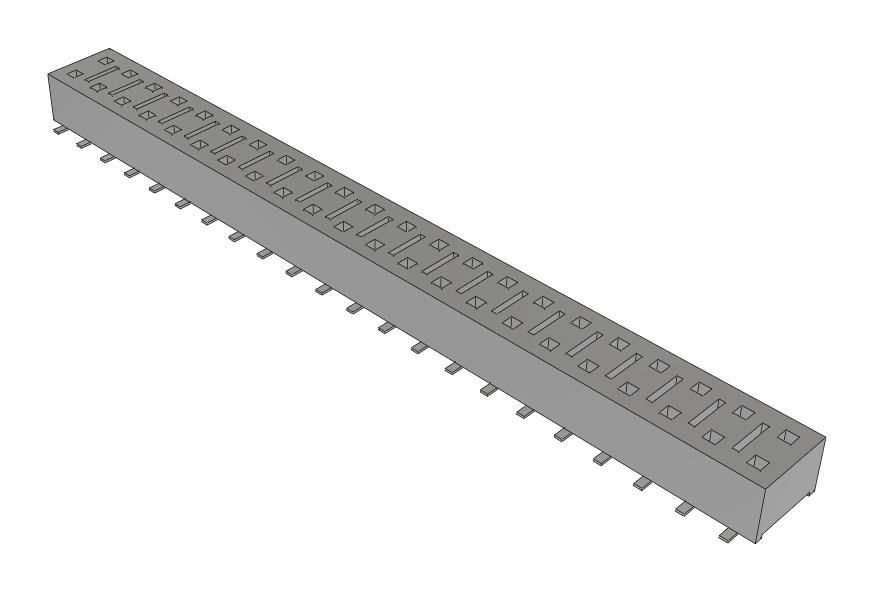 Samtec Hle-122-02-Stl-Dv-Lc-Fr Connector, Rcpt, 44Pos, 2Row, 2.54mm