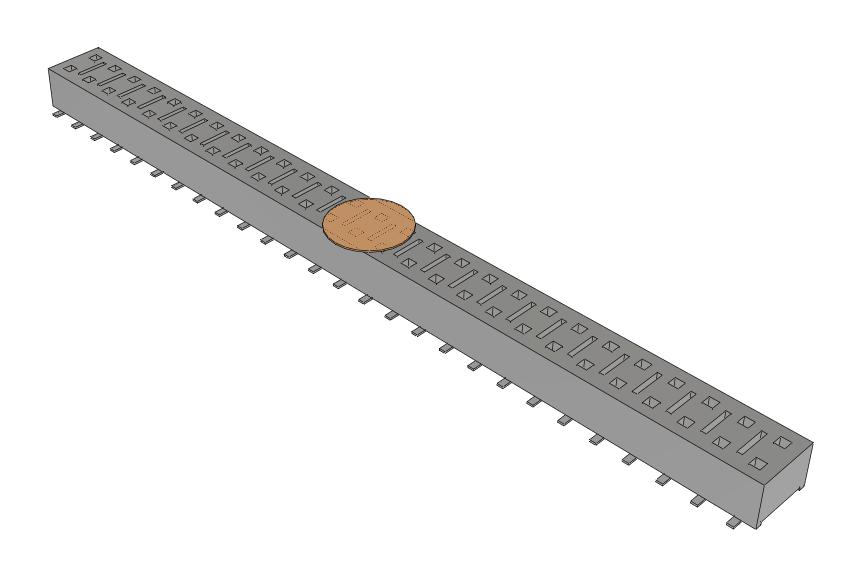 Samtec Hle-127-02-L-Dv-Be-K-Fr Connector, Rcpt, 54Pos, 2Row, 2.54mm