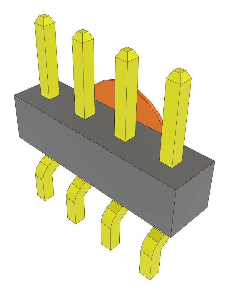 Samtec Mmt-104-01-F-Sh-K-Fr Connector, R/a Header, 4Pos, 1Row, 2mm, Smt