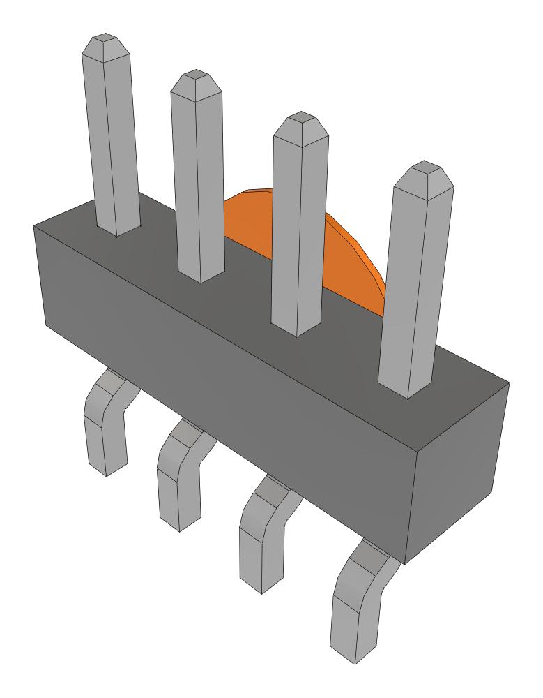 Samtec Mmt-104-01-T-Sh-K-Fr Connector, R/a Header, 4Pos, 1Row, 2mm, Smt