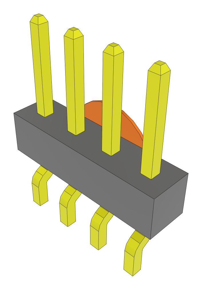 Samtec Mmt-104-02-F-Sh-K-Fr Connector, R/a Header, 4Pos, 1Row, 2mm, Smt