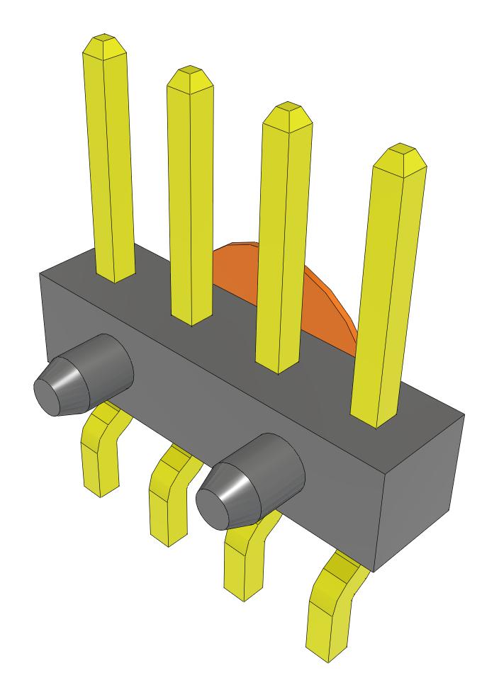 Samtec Mmt-104-02-L-Sh-A-K-Fr Connector, R/a Header, 4Pos, 1Row, 2mm, Smt